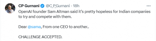 ChatGPT के संस्थापक ने भारत में AI की संभावनाओं पर , इस भारतीय CEO ने दिया करारा जवाब