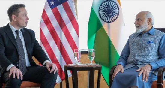Elon meets PM modi 